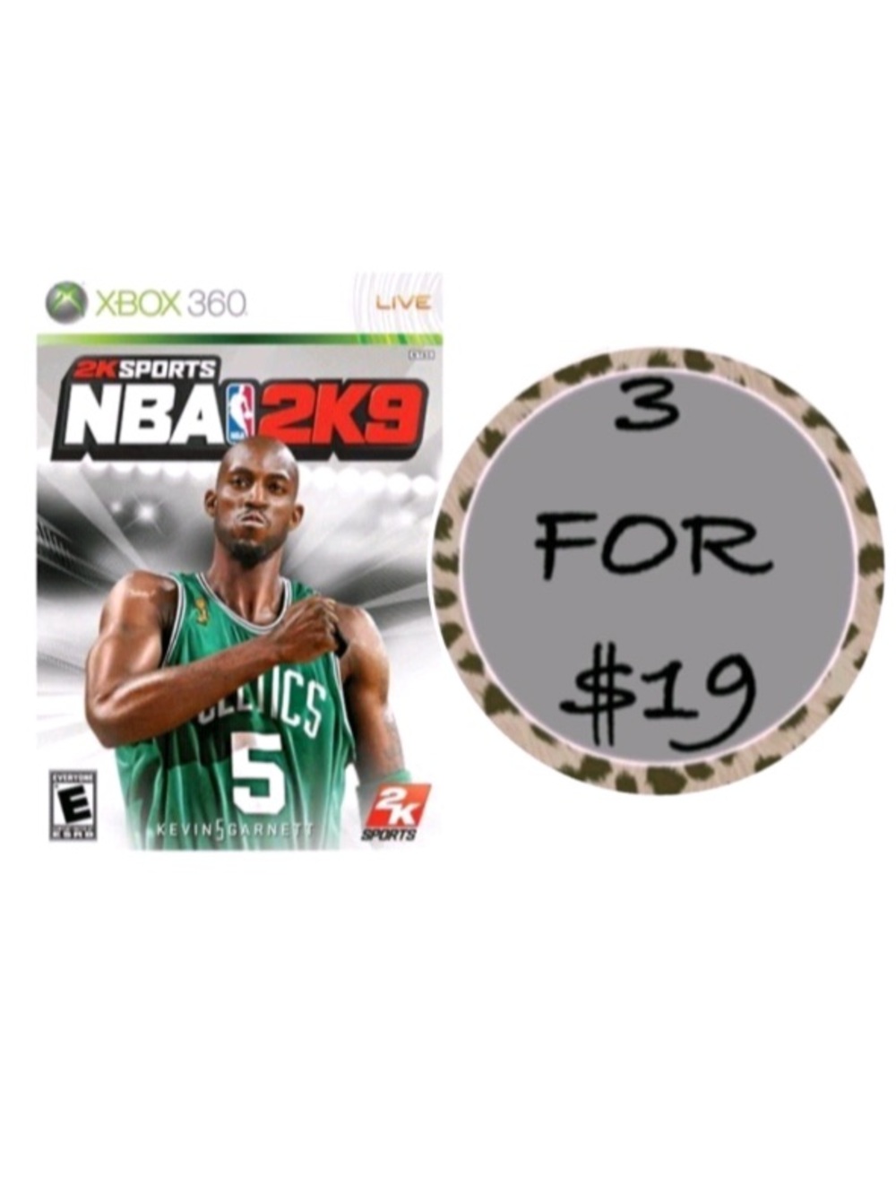 3/$19 NBA 2K9 - Xbox 360 Video game